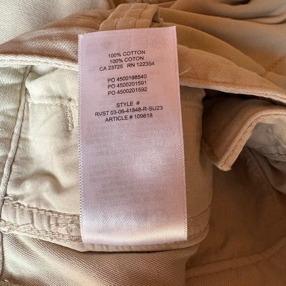 Aritzia TNA Slouchy Supply Cargo Pants with Pleated Pockets Khaki Cotton size 8 - Picture 6 of 13